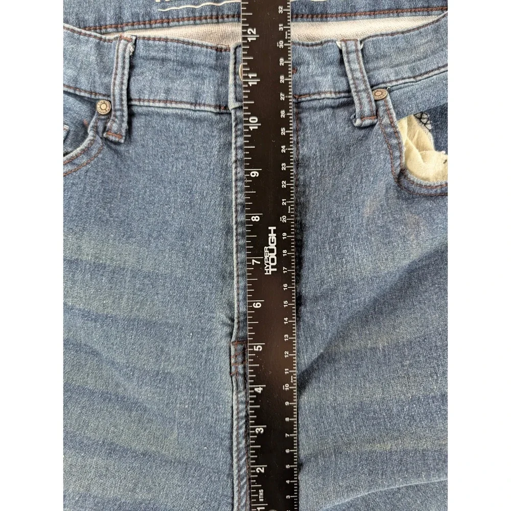 Vintage Genes Black Mens 34x30 Slim Tapered Stretch Jeans Blue Denim